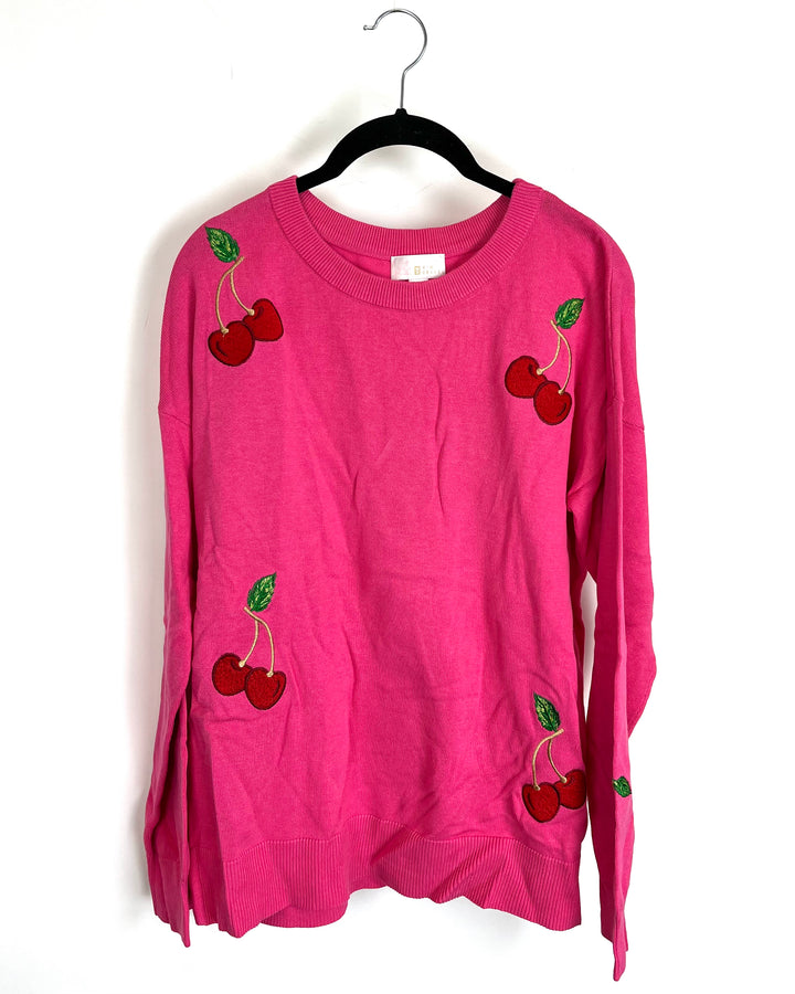Pink Cherry Sweater - Size 6