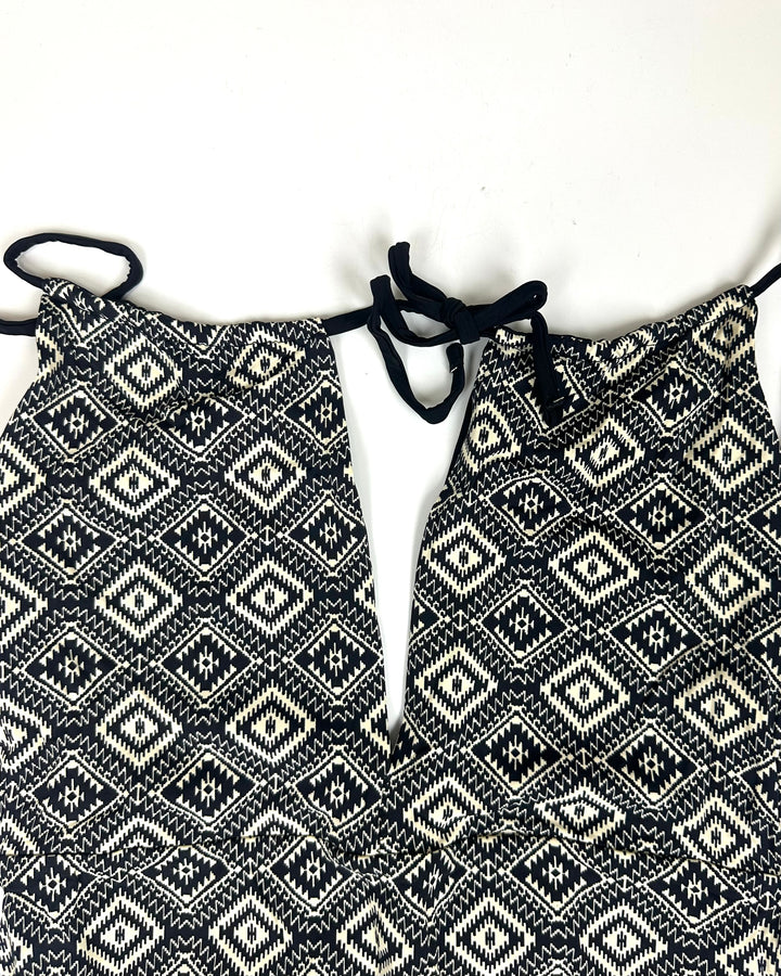 Cheeky Black & Cream Printed One Piece - Size 2/4