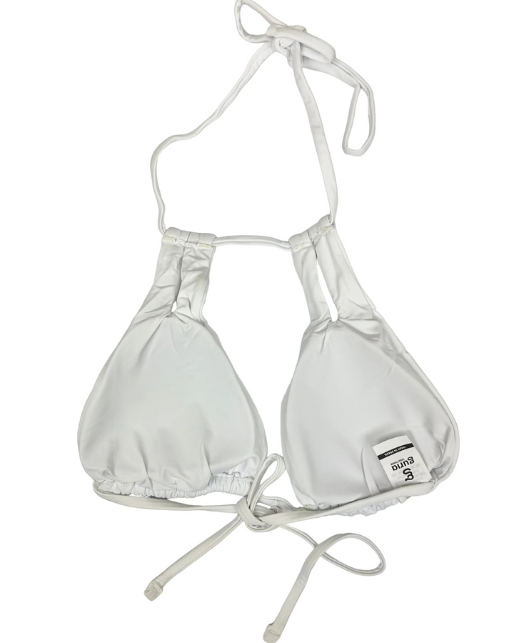 White Cut Out Bikini Top - Small