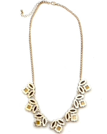 Gold and Citrine Gemstone Necklace