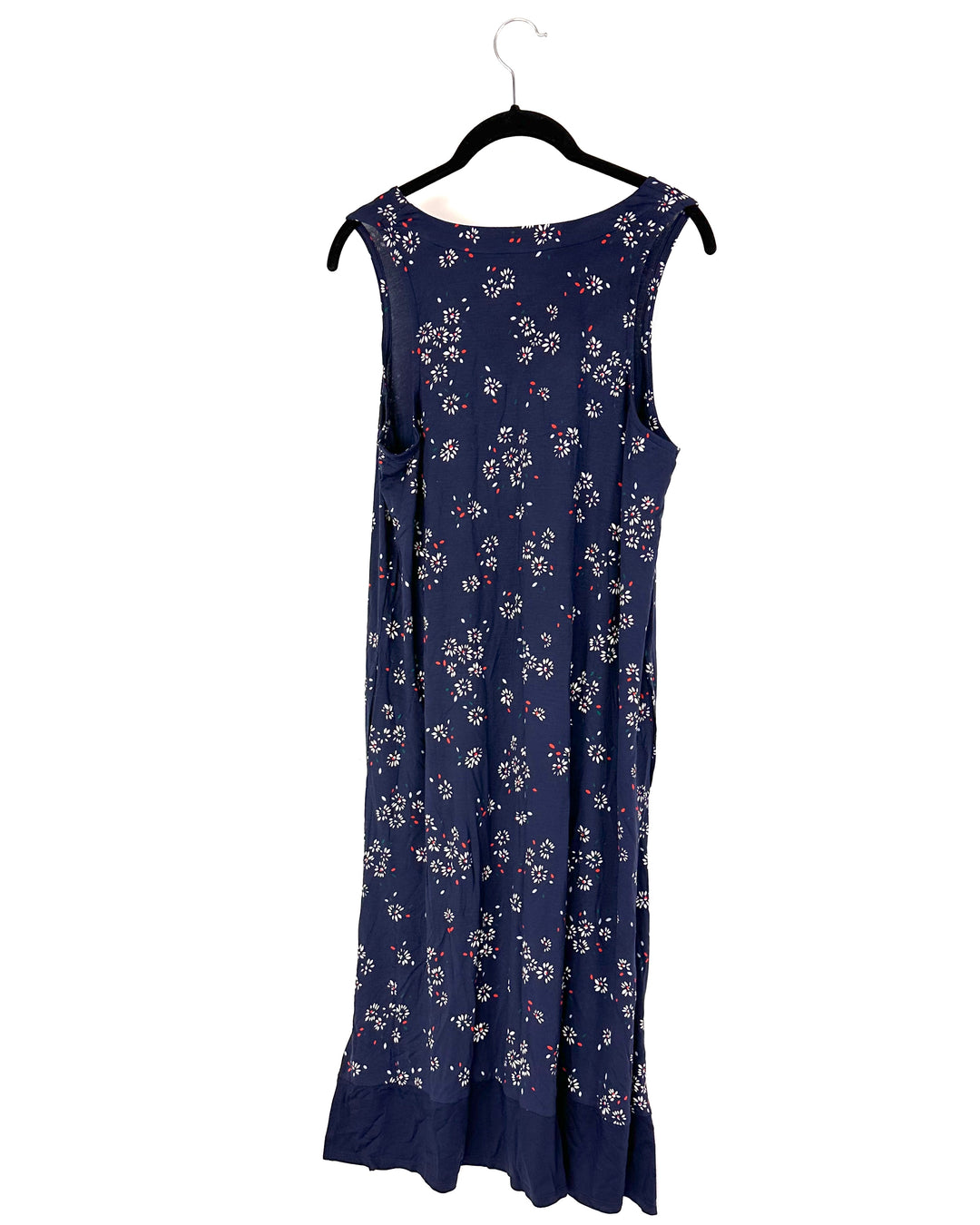Navy Blue Floral Night Gown - Small
