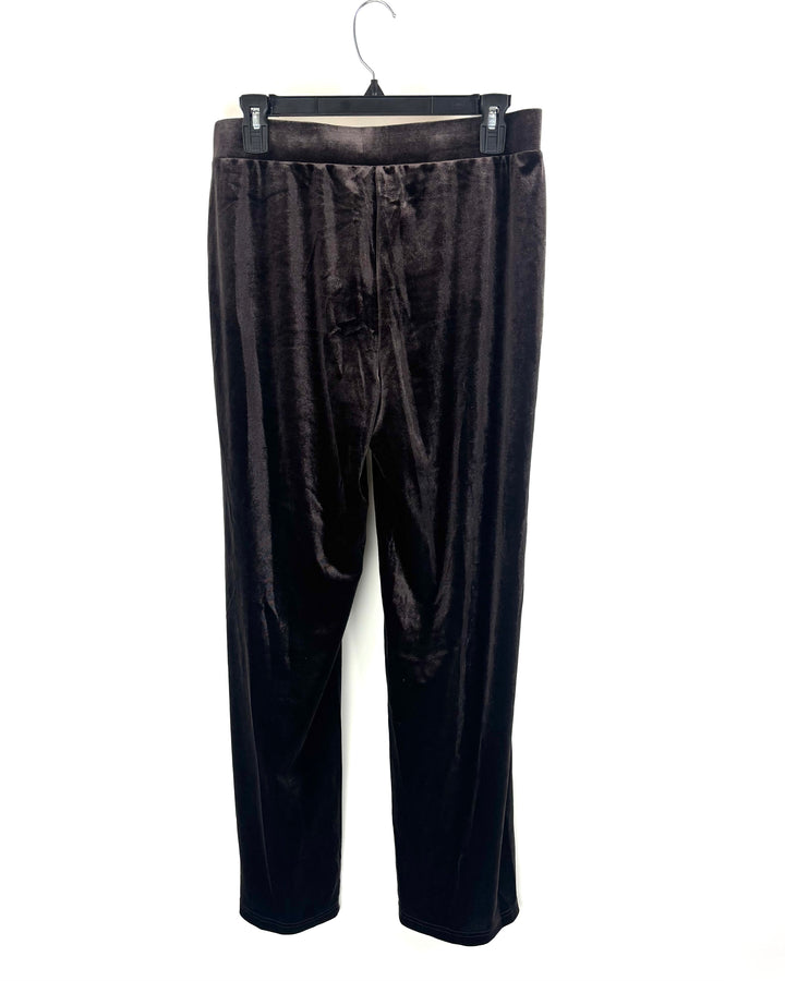 Dark Chocolate Brown Velvet Pants - Size 6/8