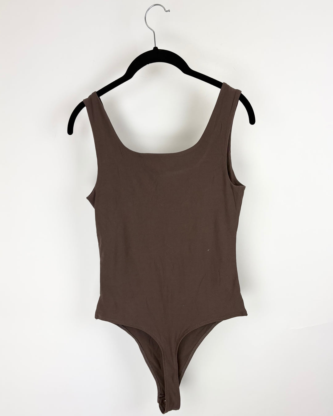 Pink Rose Brown Tank Bodysuit - Small