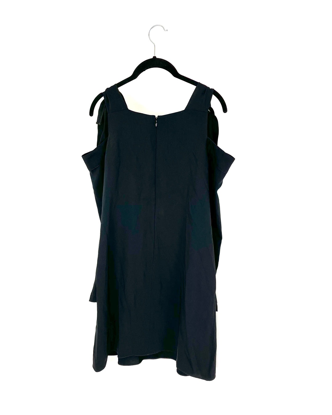 Black Cold Shoulder Long Sleeve Dress - Small