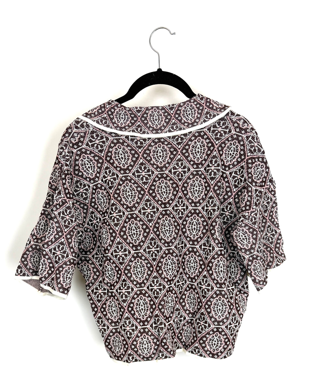 Abstract Short Sleeve Top - Size 8/10