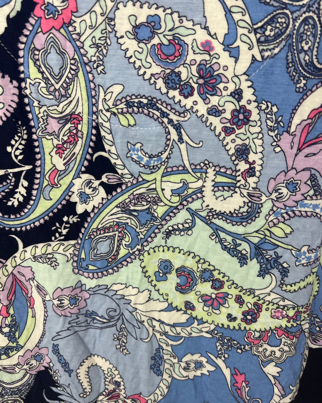 Blue Paisley Patterned Sleep Shirt - 1X