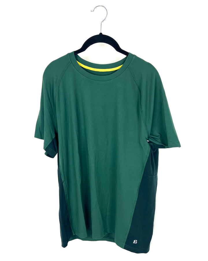 MENS Deep Forest Green Athletic Shirt - Medium