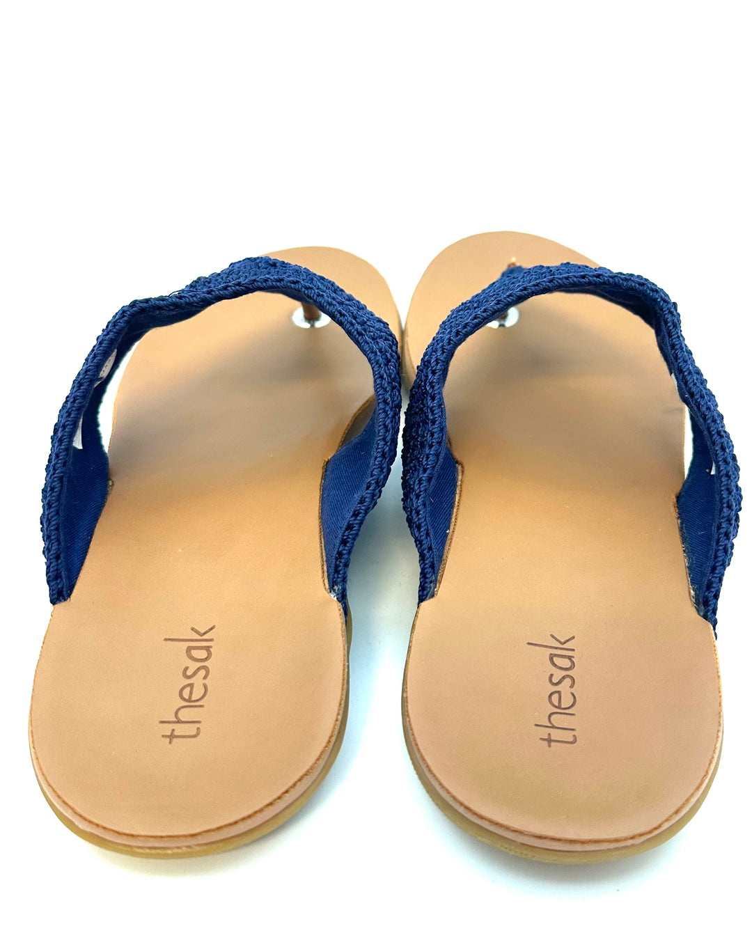 Navy Blue Crochet Sandals - Size 10