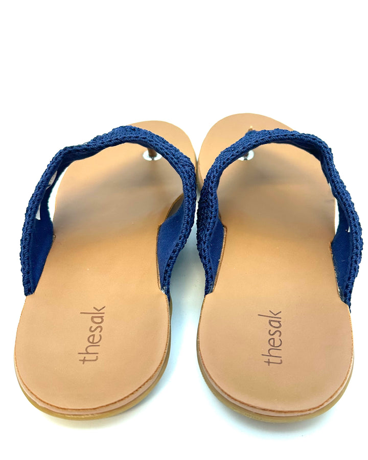 Navy Blue Crochet Sandals - Size 10