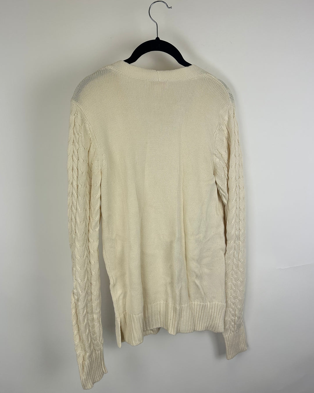 Cream Cable Knit Cardigan - Size 6/8