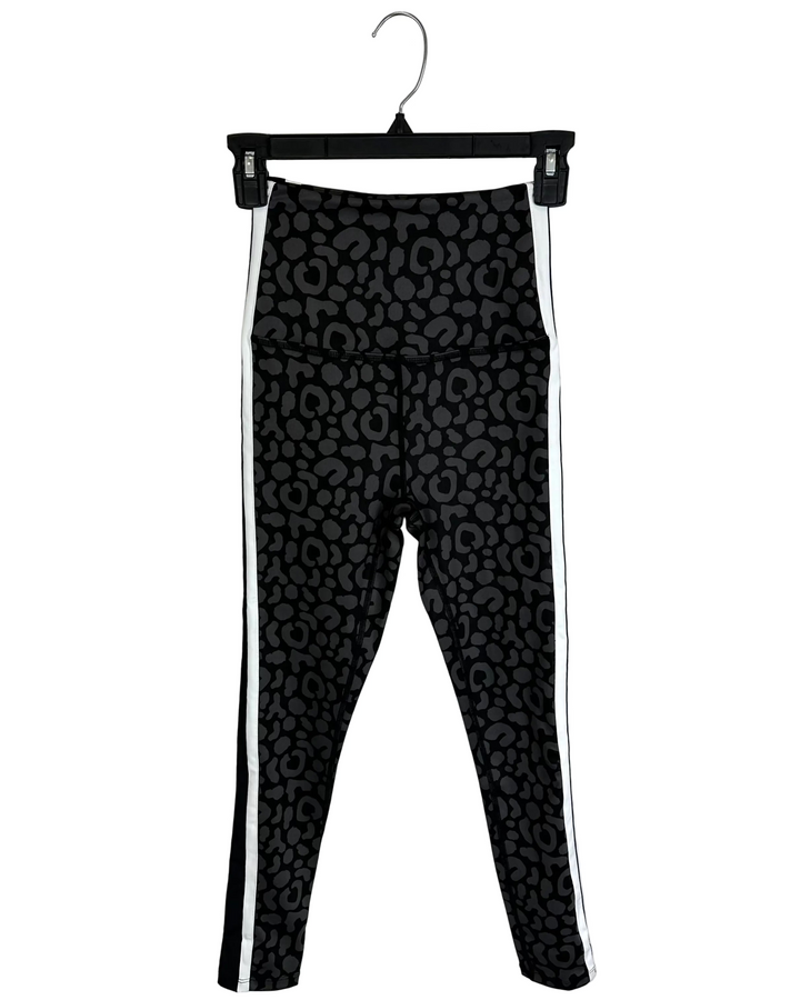 Black Cheetah Athletic Leggings - Extra Small and Small
