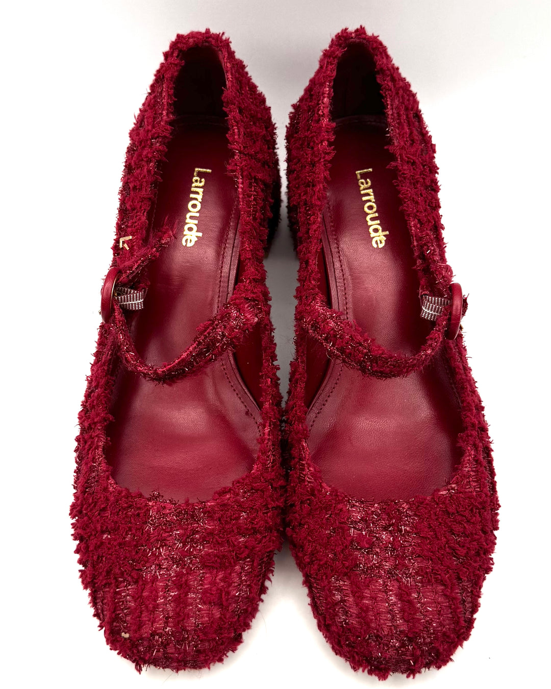 Red Tweed Low Pump - Size 6.5
