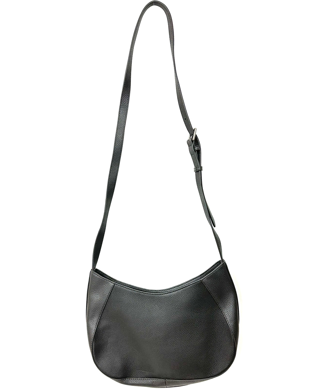 Grey Leather Crossbody Bag