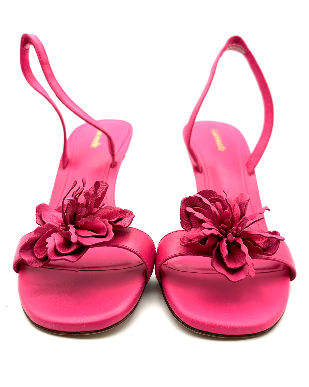 Pink Leather Open Toe Sandals - Size 9