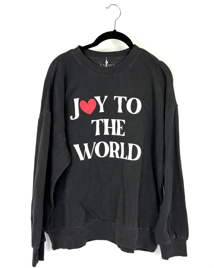 Gray Joy To The World Gray Sweatshirt - Small