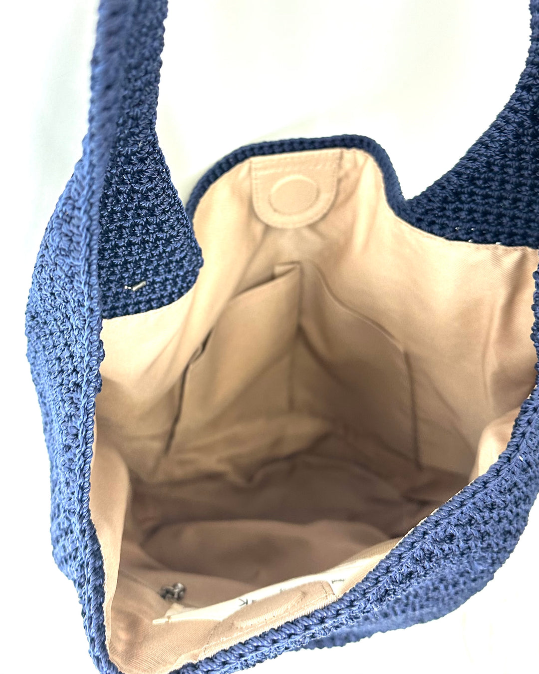 Navy Blue Turtle Crochet Shoulder Bag