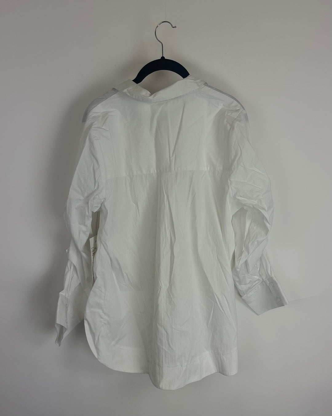 White Cinched Sleeved Button Down - Size 4/6
