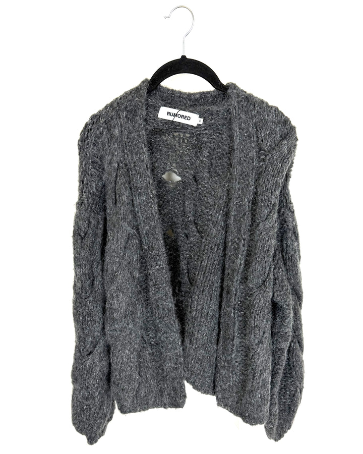 Dark Gray Knit Cardigan - Size 2/4 and 4/6