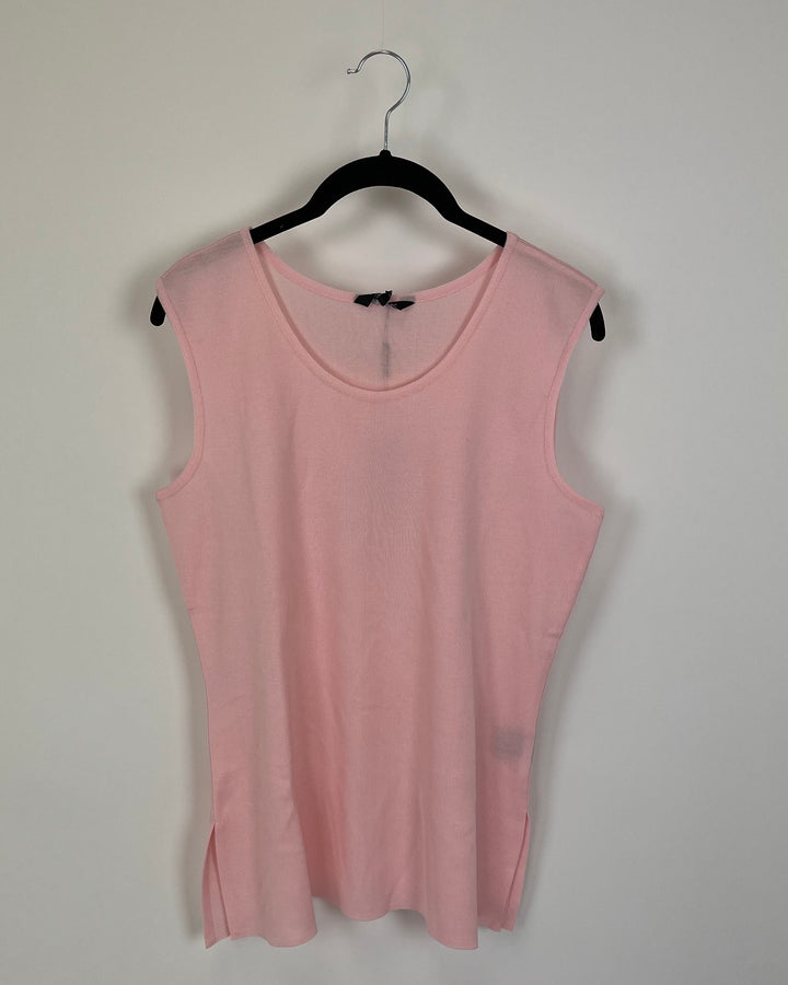 Pale Pink Knit Tank Top - Size 24/26W