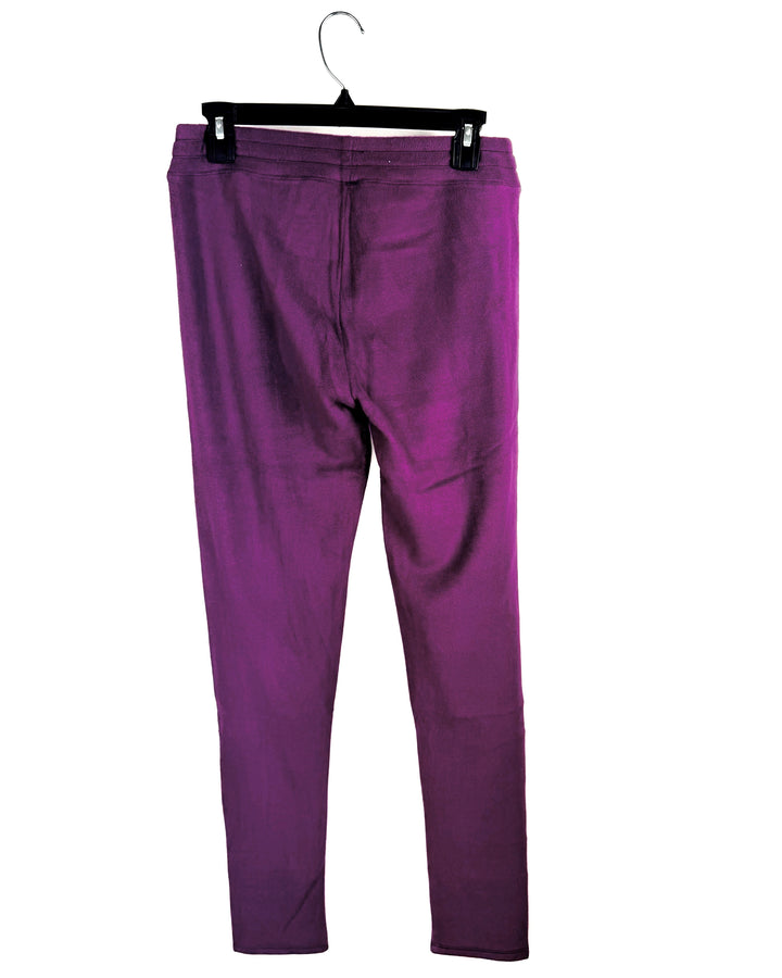 Purple Fleece Leggings - Size 4-8