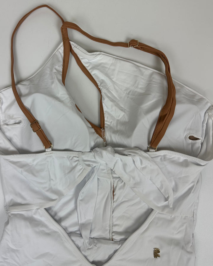 White One Shoulder One Piece Swimsuit - Size 6/8