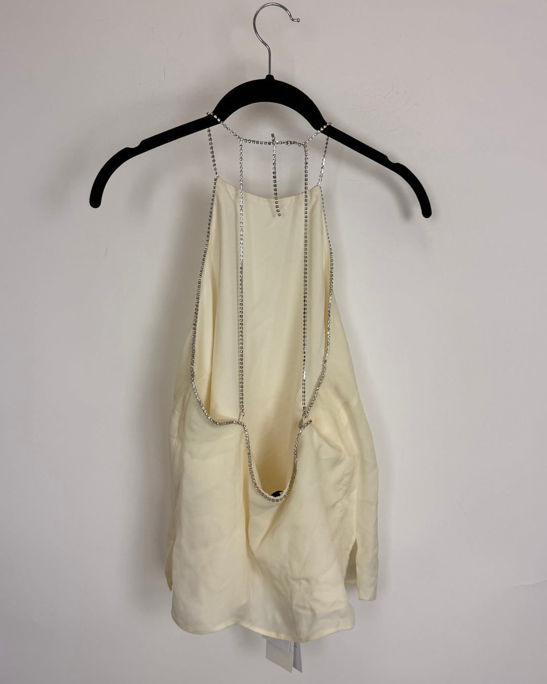 Cream Halter Top with Gem Detailing - Small/Medium/Large