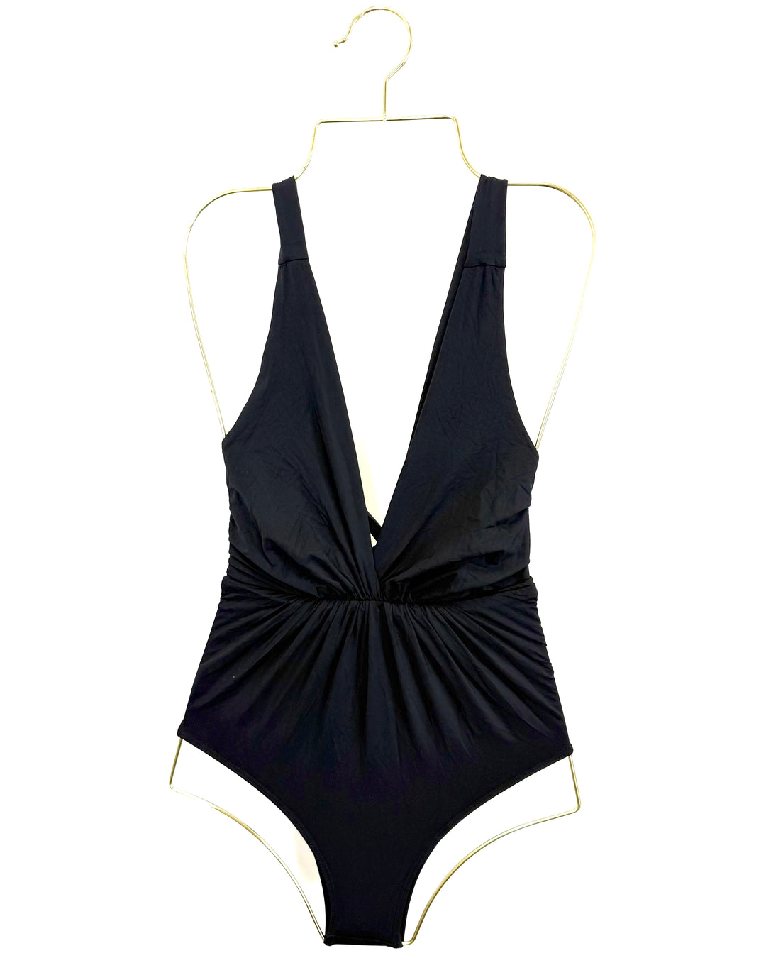 Black Cheeky Scrunch One Piece Swimsuit