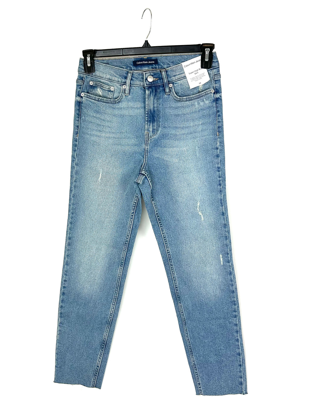 Light Wash Super High Rise Slim Jeans - Size 28