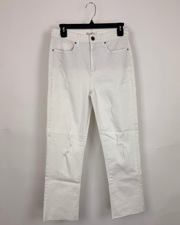 White Distressed Jean - Size 2/4
