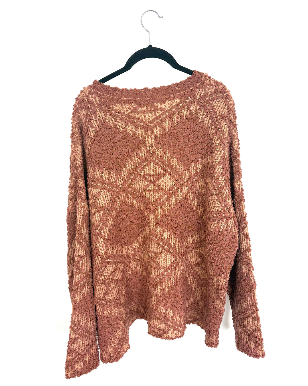 Brown Patterned Sweater - Size 14/16