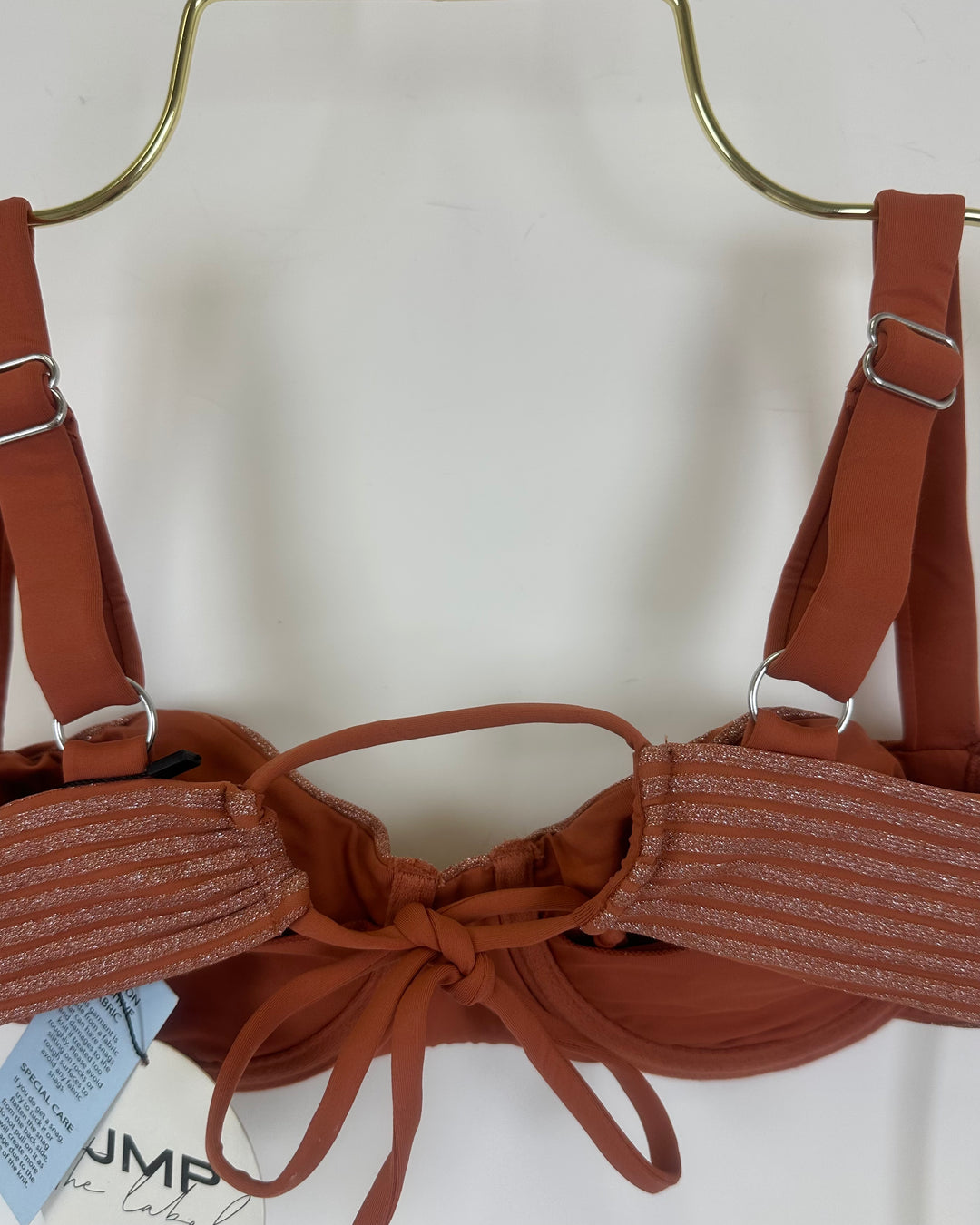 Metallic Brown Underwire Bikini Top - XS, S, M, XXL