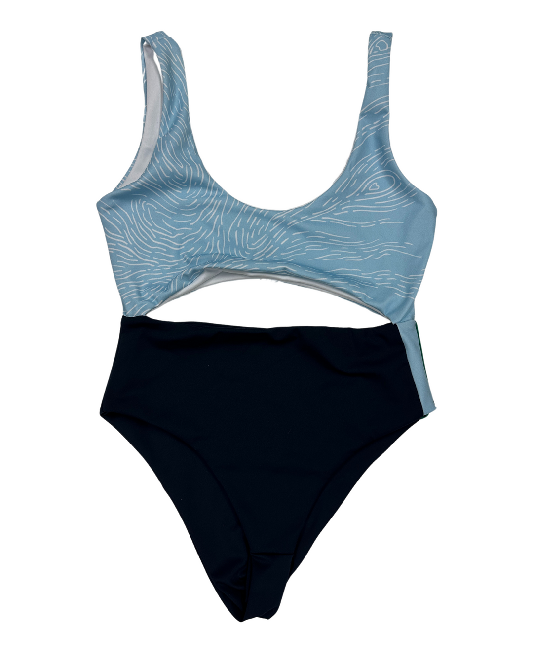 Navy And Light Blue One Piece Swimsuit - Size 00-0