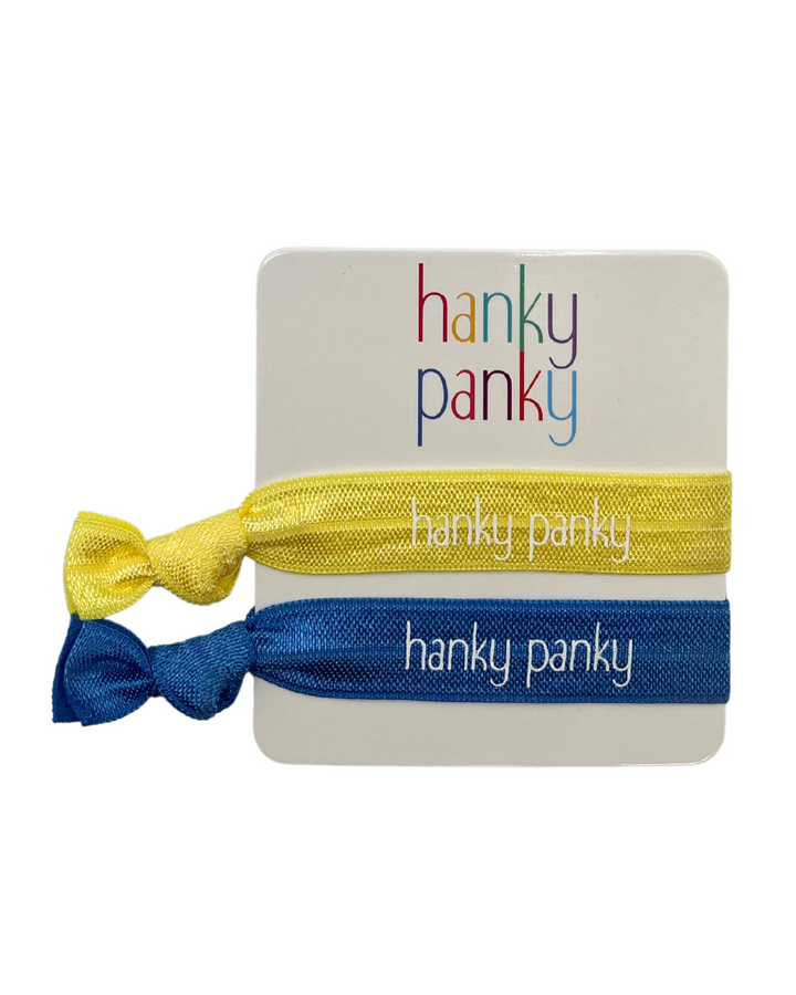 Yellow and Blue Hair Tie Set