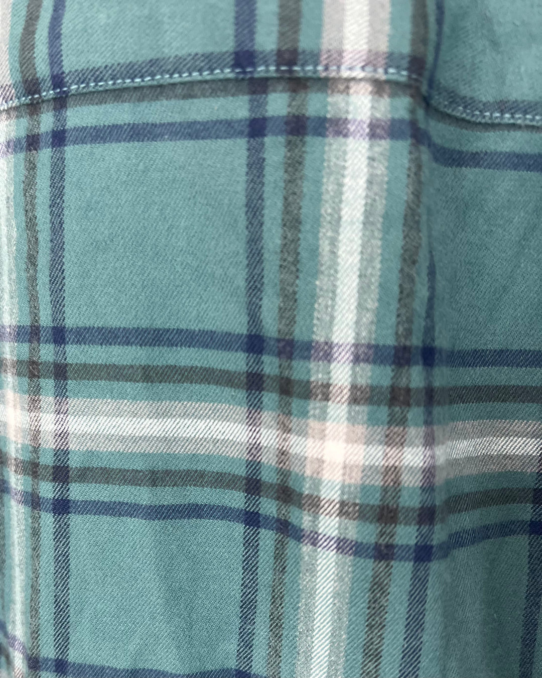 MENS Green, Blue, Grey and White Plaid Shirt - Slim Fit Medium