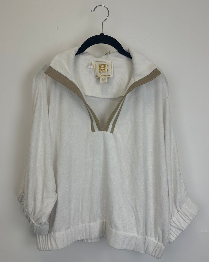 Off White Cropped Top - Extra Extra Large