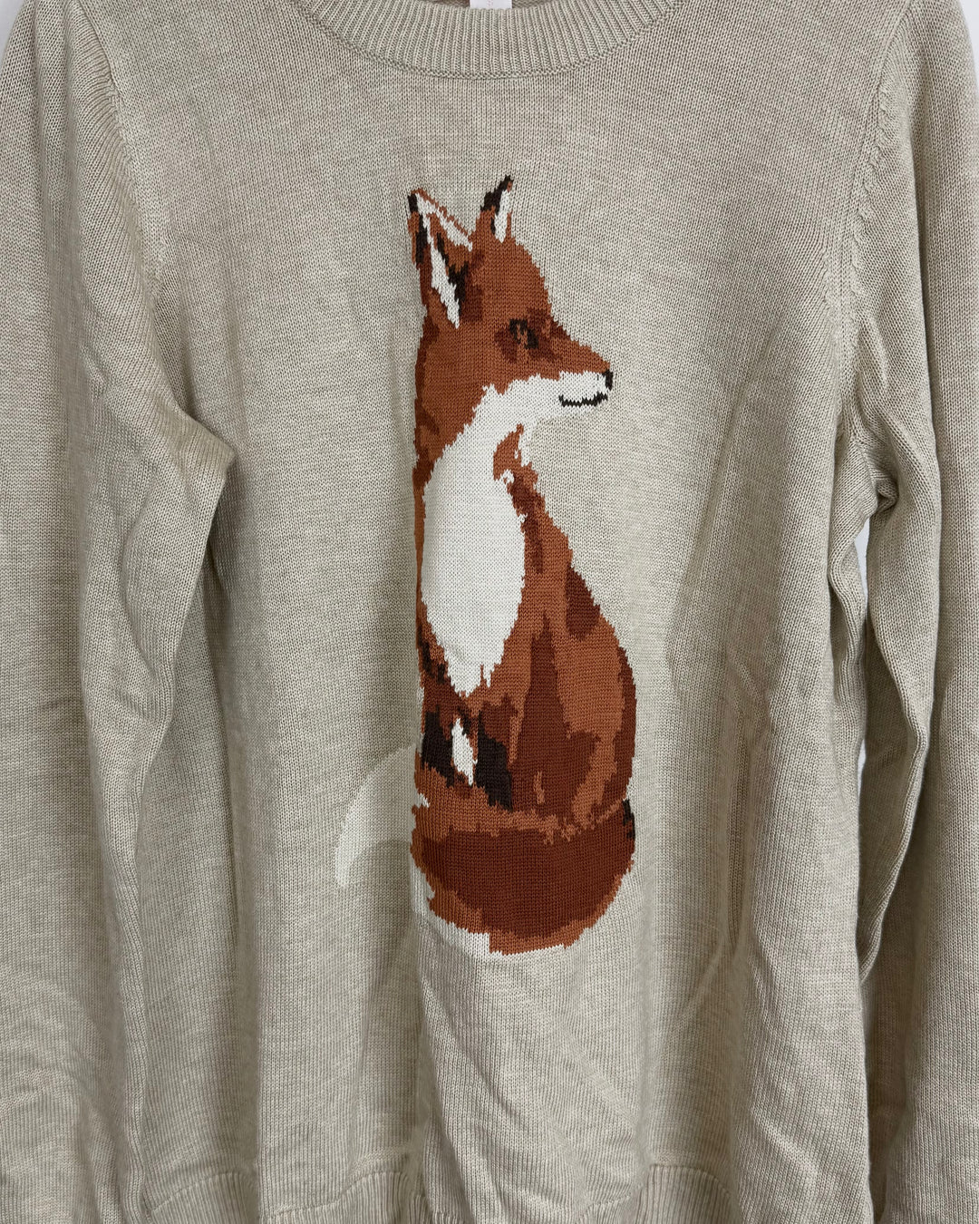 Light Tan Fox Sweater - Size 6/8