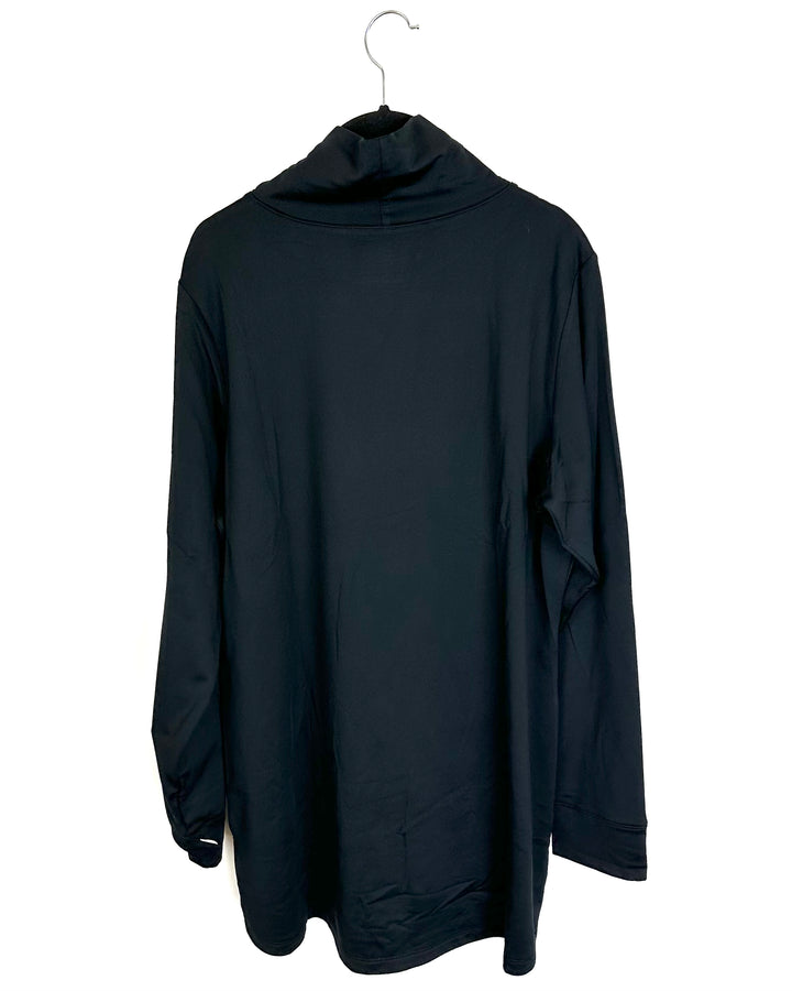 Black Mock Neck Top - Extra Large