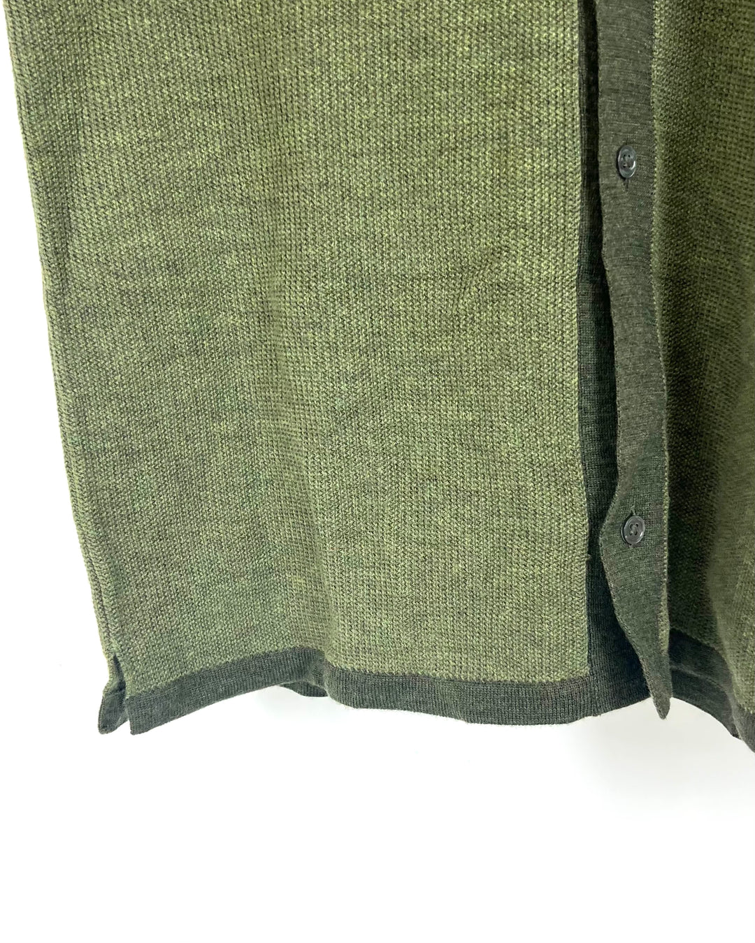 Two Toned Green Short Sleeve Top - Medium