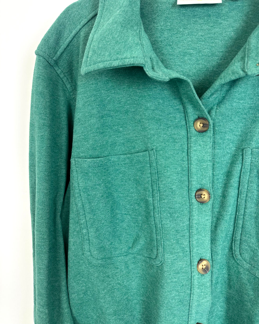 Green Button Up Sweater- Size 6/8