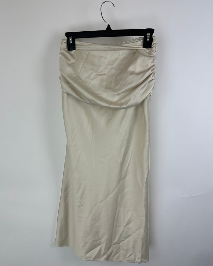 NBD Strapless Silk Dress - Extra Small