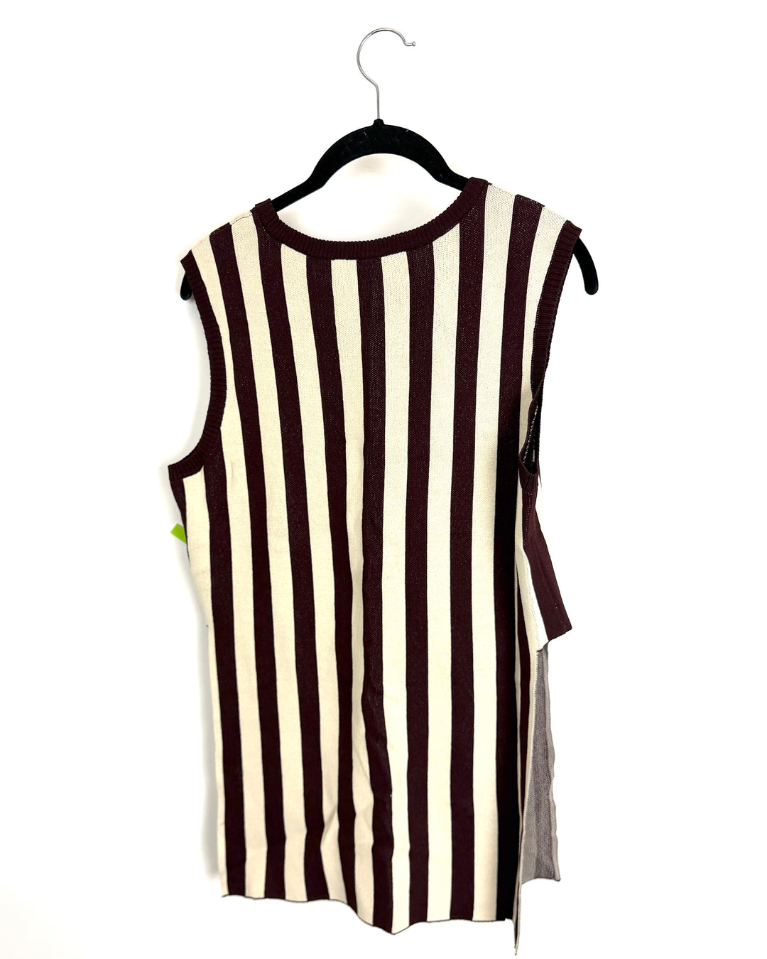 Maroon/White Striped Tank Top - Size 4/6