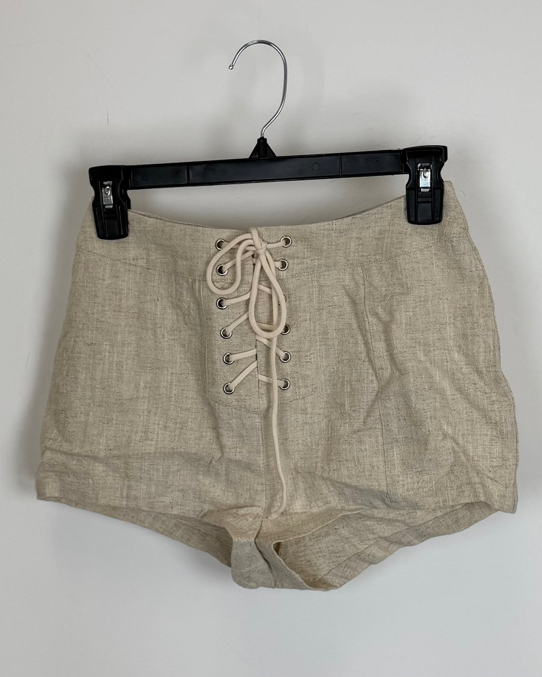 Tan Tie Front Shorts - SIze Extra Small