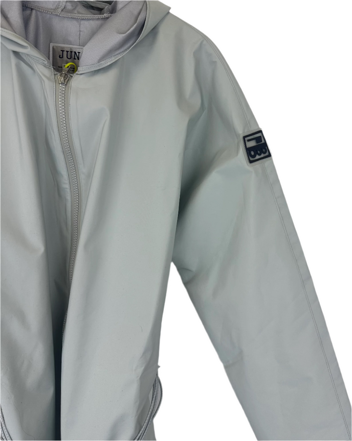 Light Gray Long Raincoat With Bungee Belt - Size 2/4, 6/8, 8/10 and 10/12