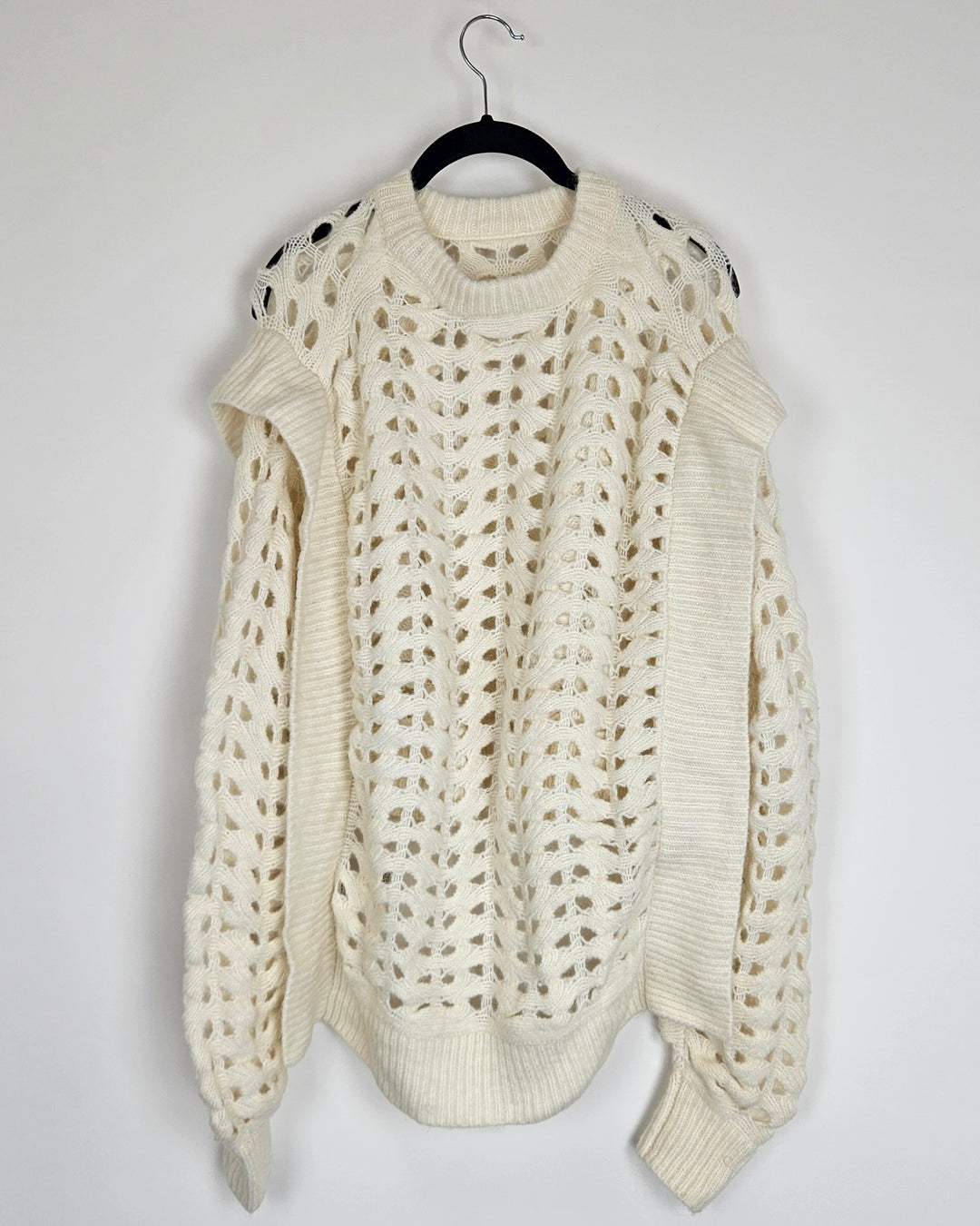 Cream Open Side Knit Sweater - Size 6/8