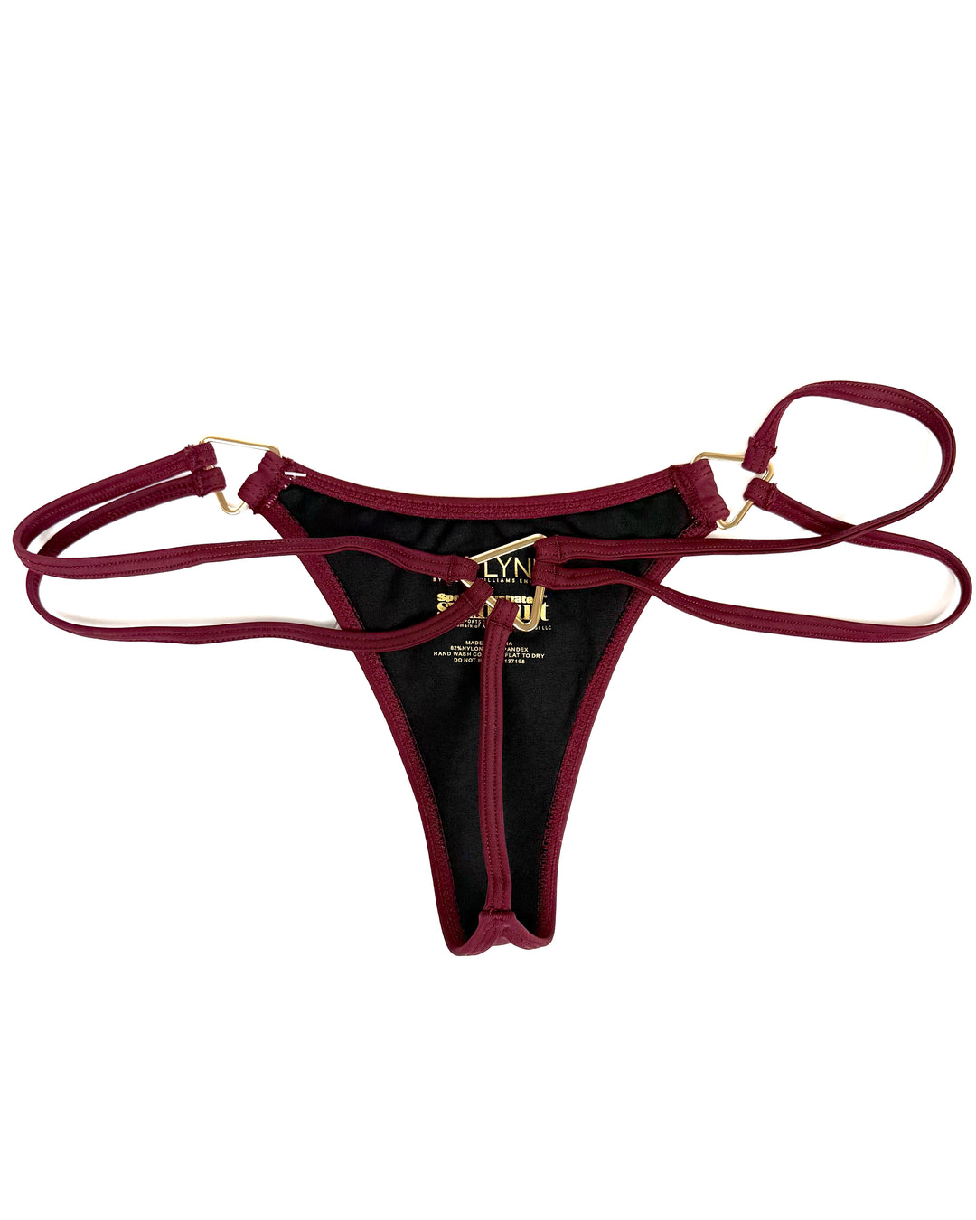 Red Wine Thong Bikini Bottom - XS - XXXL