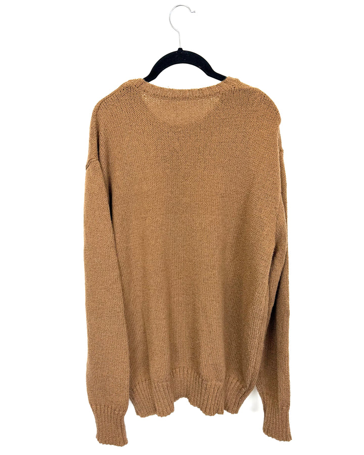 Caramel Brown Knit Sweater - Size 6/8