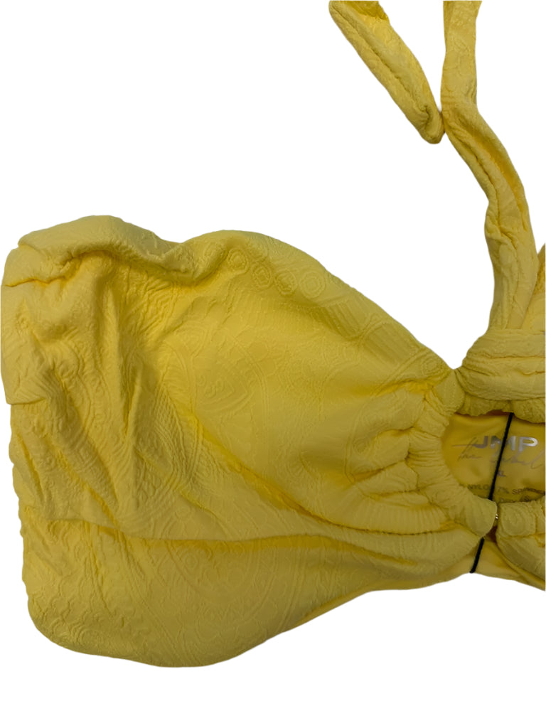 Yellow Embossed Versatile Bandeau Bikini Top - XL AND XXL