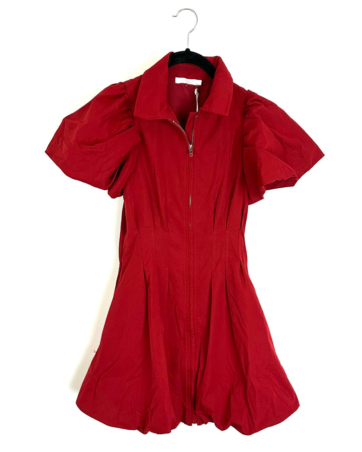Olivaceous Red T-Shirt Bubble Dress - Small