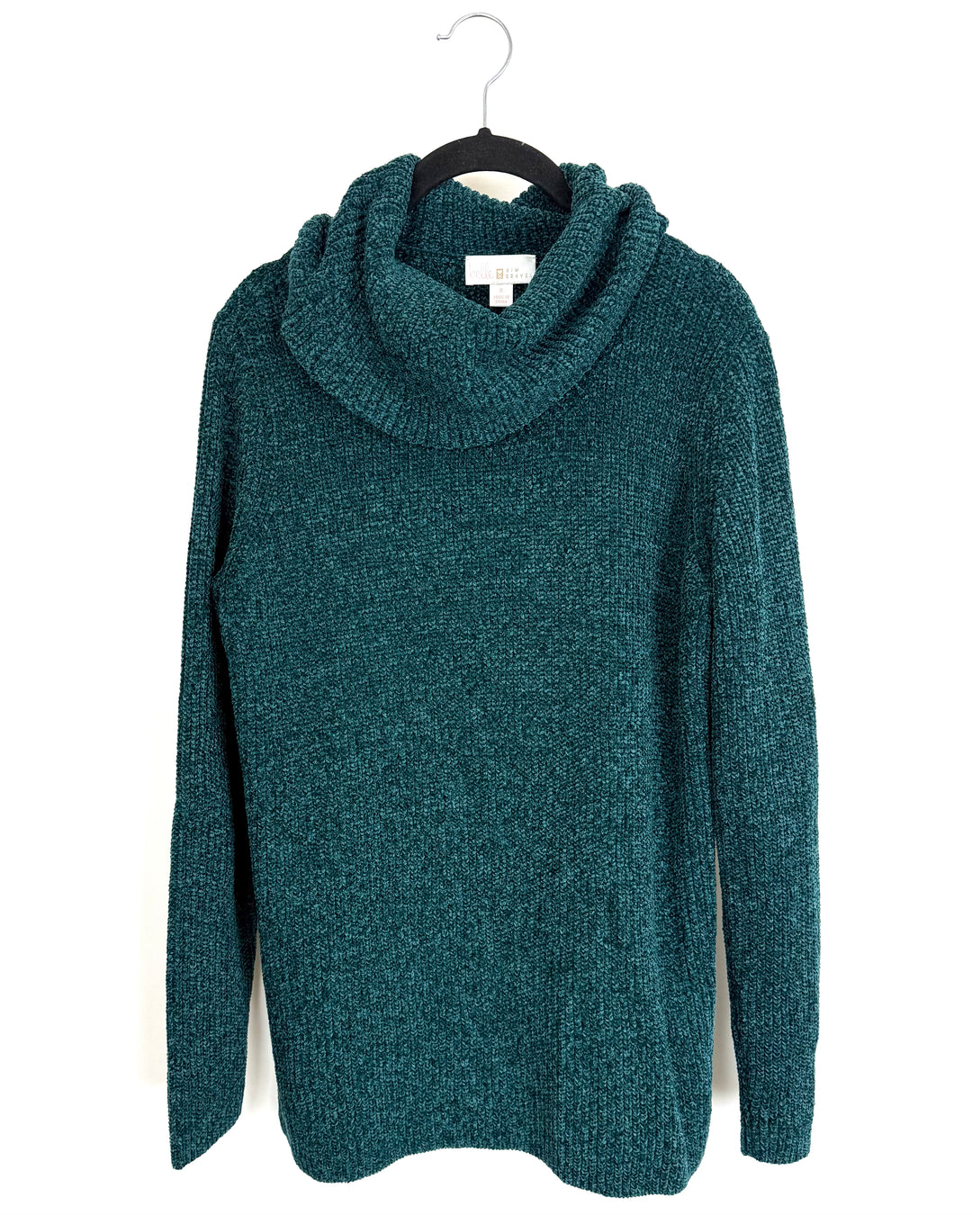 Dark Teal Turtle Neck Knit Sweater - Size 6/8