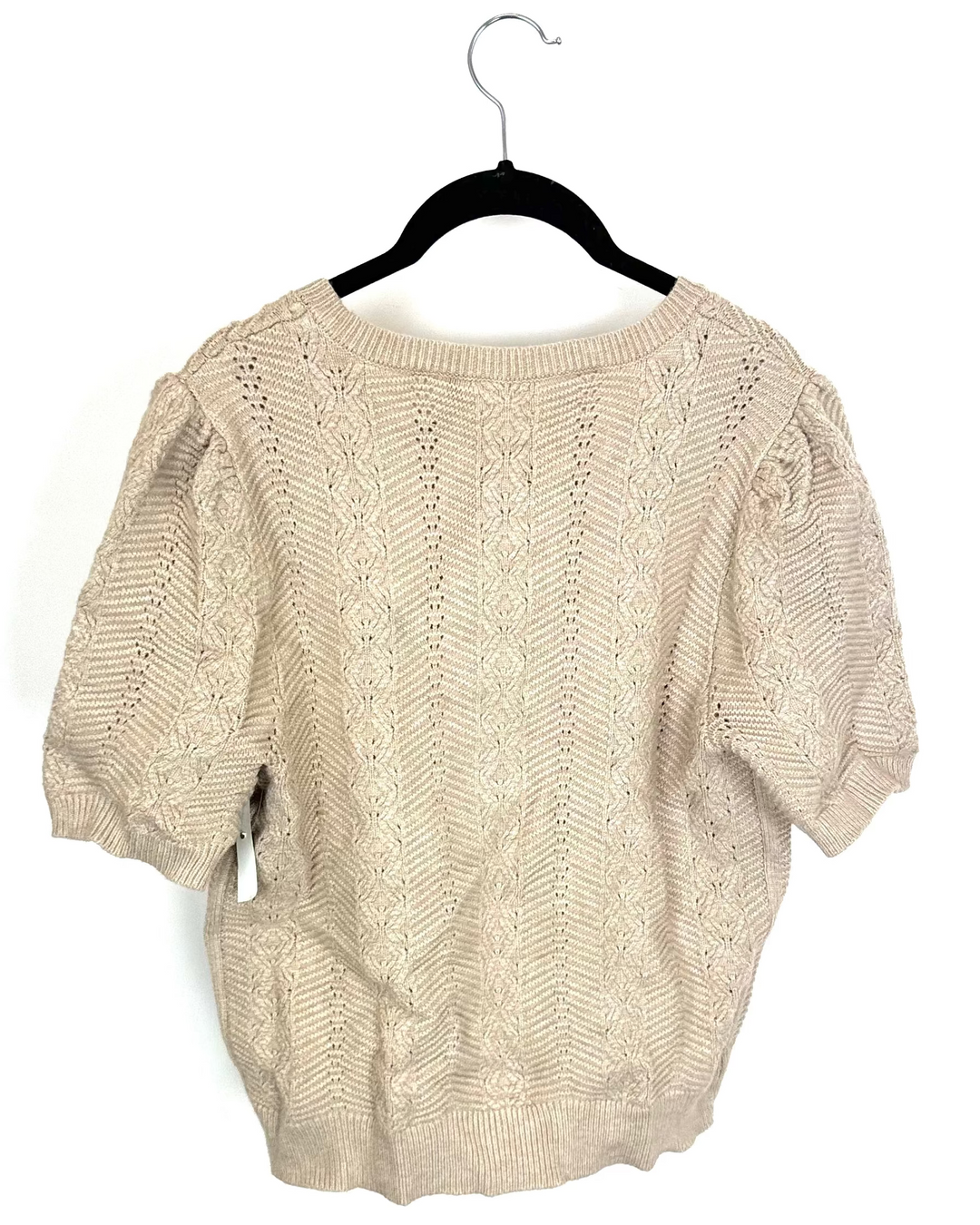 Oatmeal Pointelle Cardigan - Size 6/8